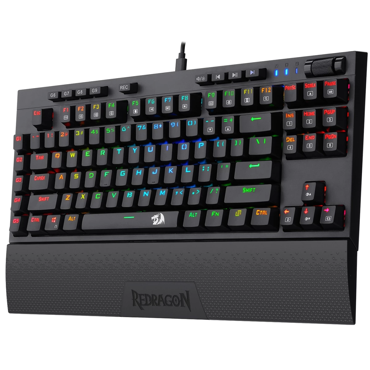 Redragon Broadsword K588 RGB Wired Mechanical Blue Switch Keyboard with RGB Back Lighting - Black Redragon Broadsword K588 RGB Wired Mechanical Blue Switch Keyboard with RGB Back Lighting - Black